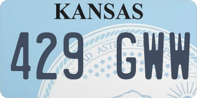 KS license plate 429GWW