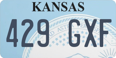 KS license plate 429GXF