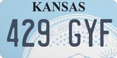 KS license plate 429GYF