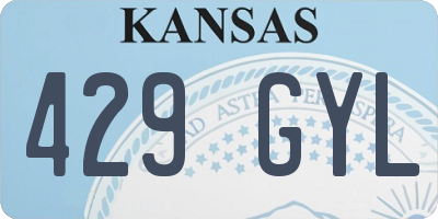 KS license plate 429GYL