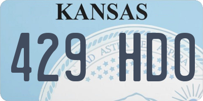 KS license plate 429HDO