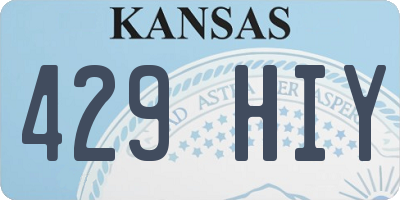 KS license plate 429HIY