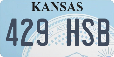 KS license plate 429HSB