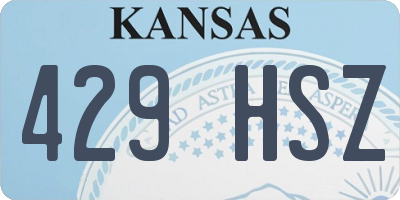 KS license plate 429HSZ