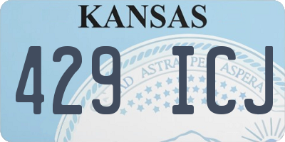 KS license plate 429ICJ