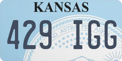 KS license plate 429IGG