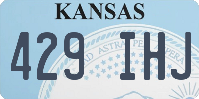 KS license plate 429IHJ