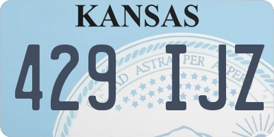 KS license plate 429IJZ