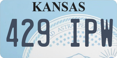 KS license plate 429IPW