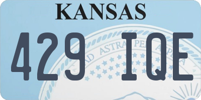 KS license plate 429IQE