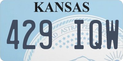 KS license plate 429IQW