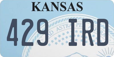 KS license plate 429IRD