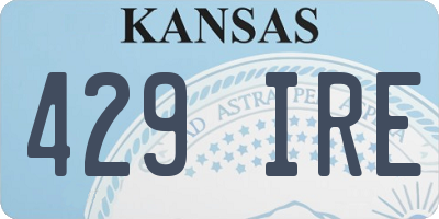 KS license plate 429IRE