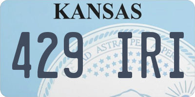 KS license plate 429IRI