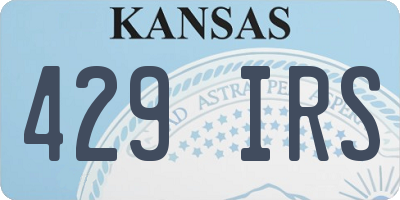 KS license plate 429IRS