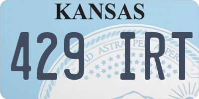 KS license plate 429IRT