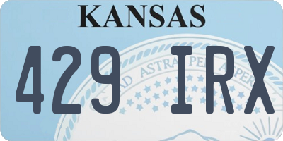 KS license plate 429IRX