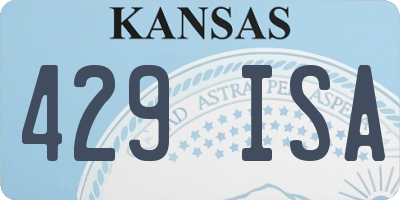 KS license plate 429ISA