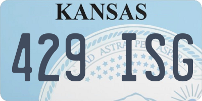 KS license plate 429ISG