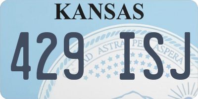 KS license plate 429ISJ