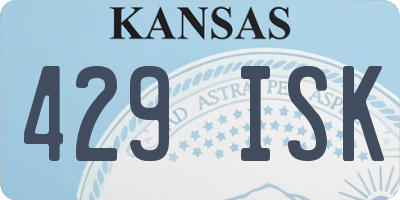 KS license plate 429ISK