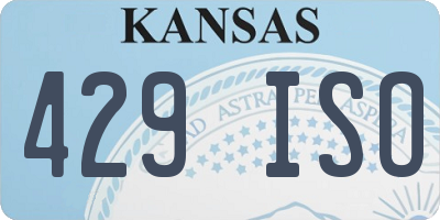 KS license plate 429ISO