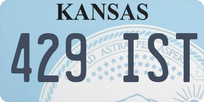 KS license plate 429IST