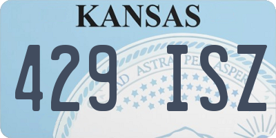 KS license plate 429ISZ