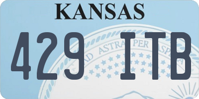 KS license plate 429ITB