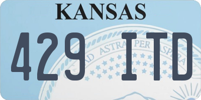 KS license plate 429ITD
