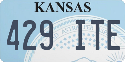 KS license plate 429ITE