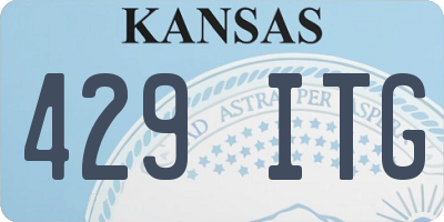 KS license plate 429ITG