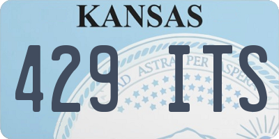 KS license plate 429ITS