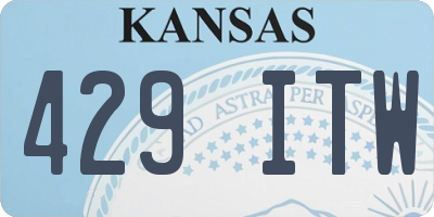 KS license plate 429ITW