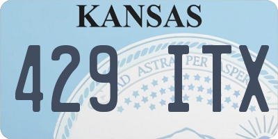 KS license plate 429ITX