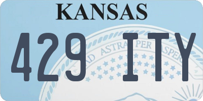 KS license plate 429ITY