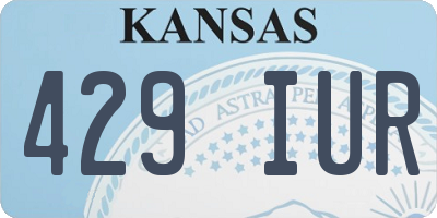 KS license plate 429IUR