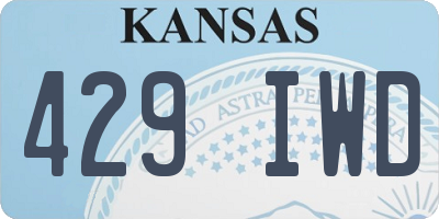 KS license plate 429IWD