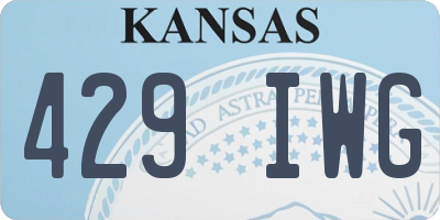 KS license plate 429IWG