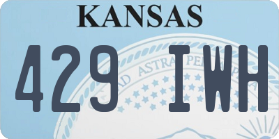 KS license plate 429IWH