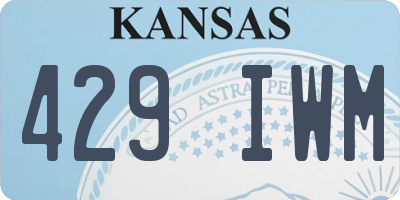 KS license plate 429IWM