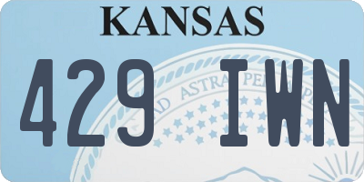 KS license plate 429IWN