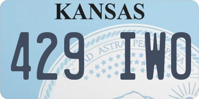 KS license plate 429IWO