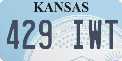 KS license plate 429IWT