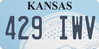 KS license plate 429IWV