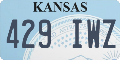 KS license plate 429IWZ