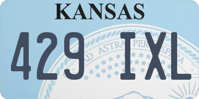 KS license plate 429IXL