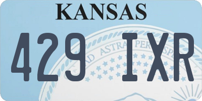 KS license plate 429IXR