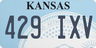 KS license plate 429IXV