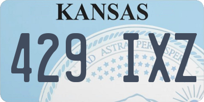 KS license plate 429IXZ